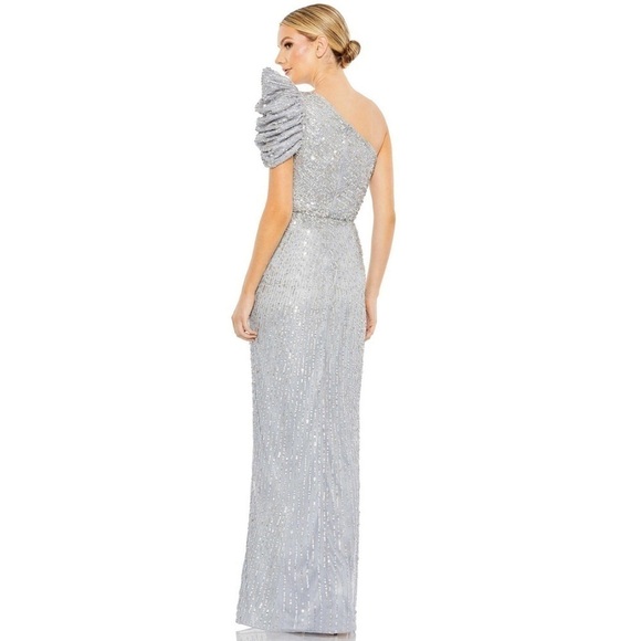 Mac Duggal Women's Embellished Puff One Shoulder Gown size 14 NEW $538 - Picture 3 of 11